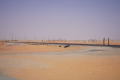 In der Wüste zwischen Assuan und Abu Simbel - Fata Morgana